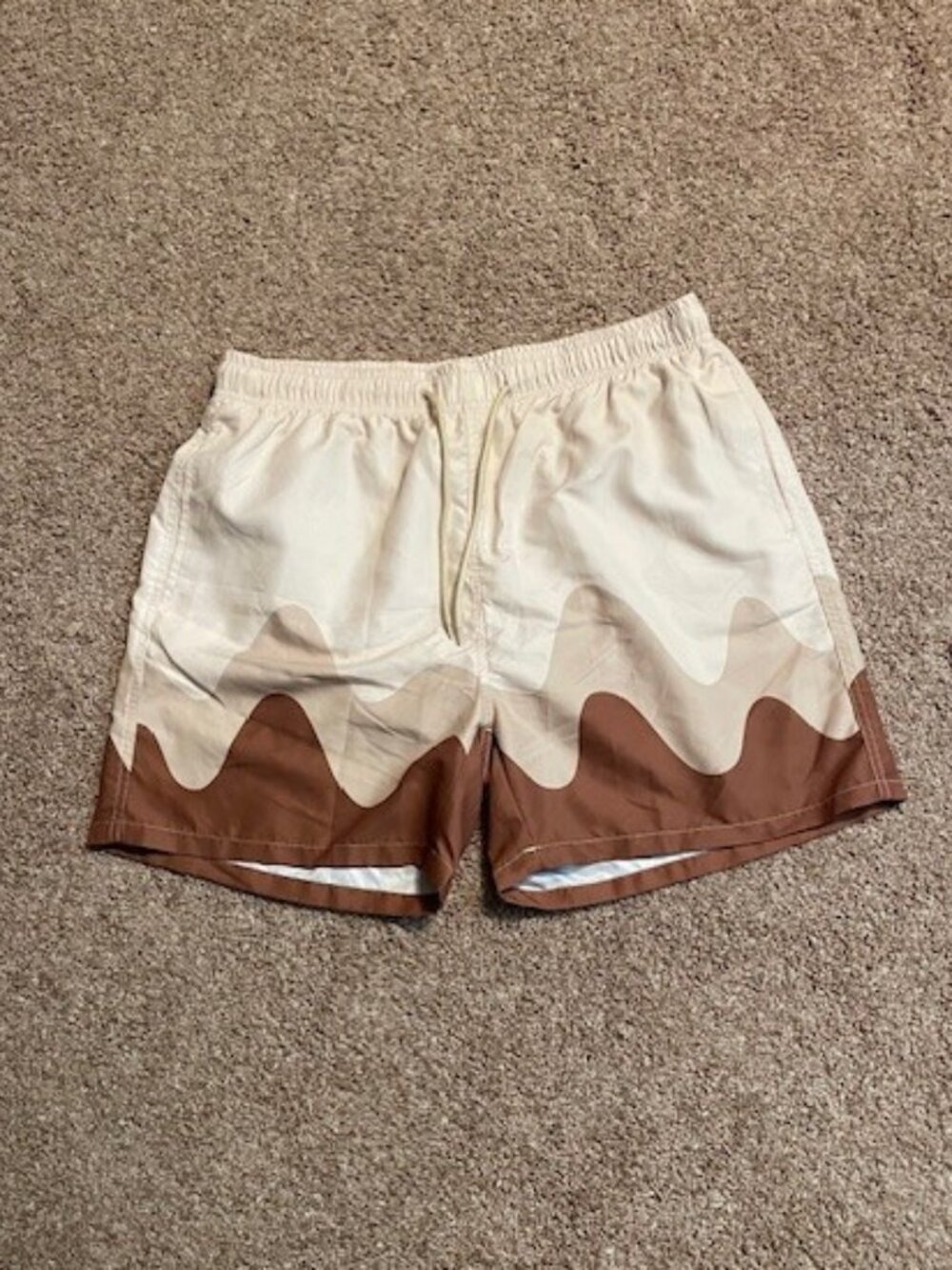 Tan & Brown Manfinity Lined Swim Shorts - XL